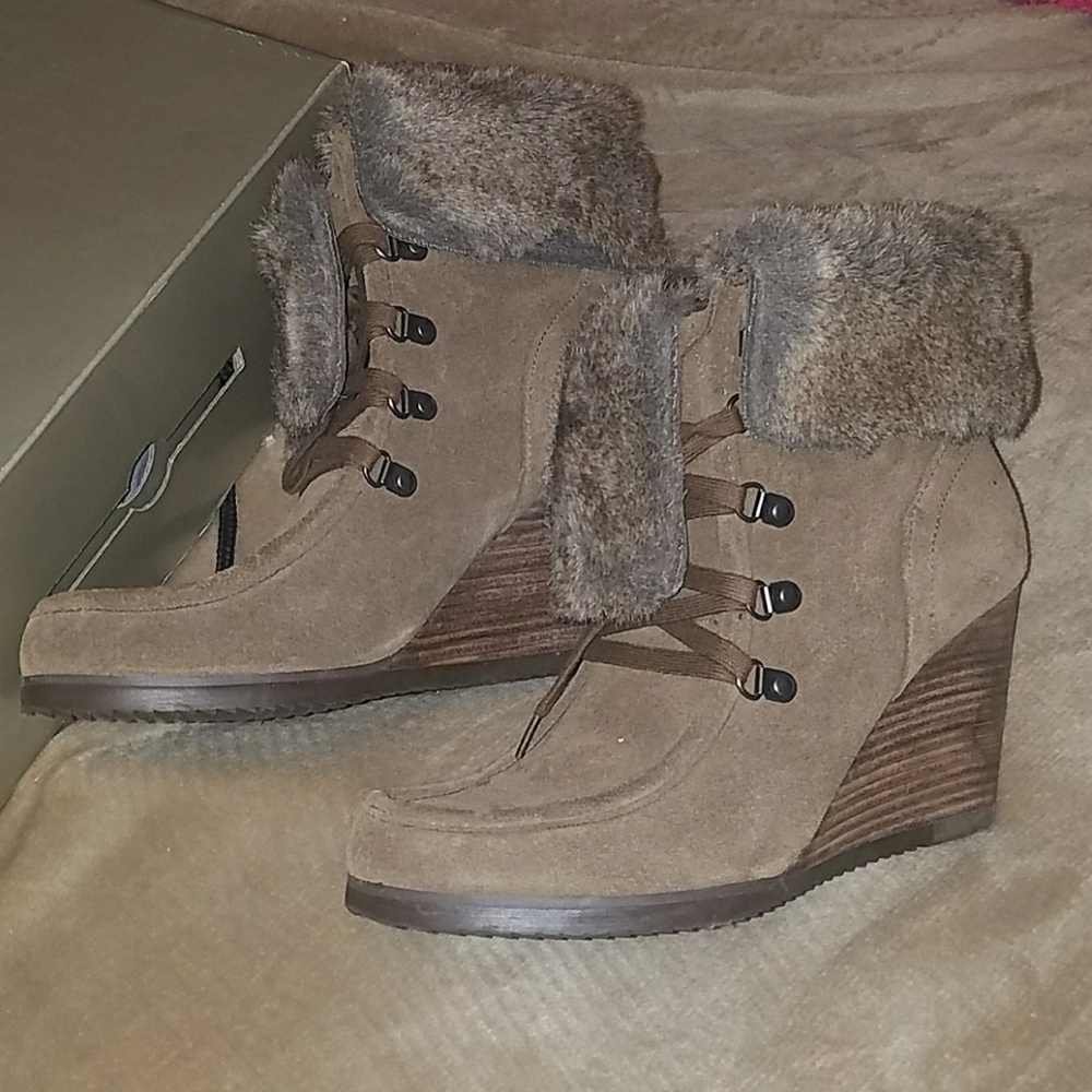 Marc Fisher Brown Suede Boots